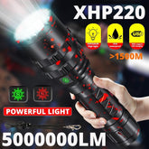 ZK40 50000000LM High Power XHP220 Powerful LED Flashlight Tactical Military-TI00795-Veeddydropshipping